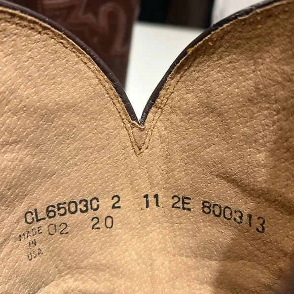 Lucchese sunset roper tan ranch brown leather western boots size 11 2 E - Picture 10 of 11